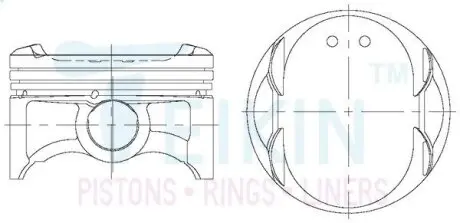 Поршень з пальцем STD (к-кт на двигун), Mitsubishi 3A92 TEIKIN 43296-STD
