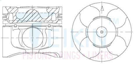 Поршень mitsubishi TEIKIN 43300AG050