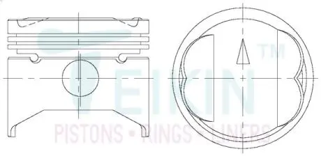 Поршні ремонт mitsubishi 4g11 TEIKIN 43616050