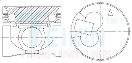 Поршни ремонт mitsubishi 4d56t-II alfin gallery TEIKIN 43672AG025