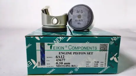 Поршни с пальцем (к-кт на мотор) mitsubishi 6a12 galant e54/e64, TEIKIN 43677-050