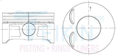 Поршні ремонт +1.00mm 4b11 mitsubishi outlander, asx, lancer, galant TEIKIN 43692100