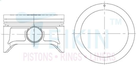 Поршни стандарт nissan vq30de TEIKIN 44273STD