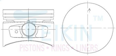 Поршень с пальцем std (к-кт на двигатель) cg10de TEIKIN 44327-STD