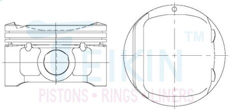 Поршни стандарт nissan hr15de, hr16de TEIKIN 44339STD