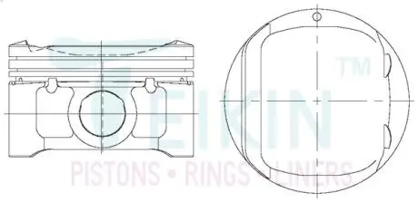 Поршні стандарт nissan hr15de, hr16de TEIKIN 44339STD