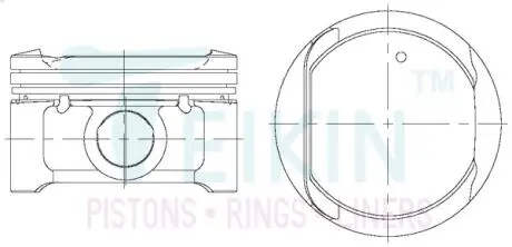 Поршня двигуна std (кол-т на двигун nissan hr16de) TEIKIN 44345STD