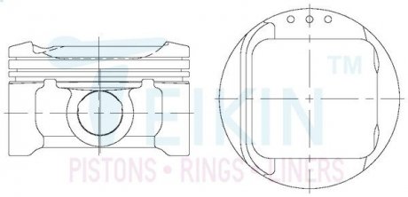 Поршня двигуна 0,50 (кол-т на двигун, nissan hr12de) TEIKIN 44351050