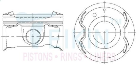 Поршні +0.50mm qr25de 2014-- nissan x-trail t32, rogue, teana TEIKIN 44357050 (фото 1)