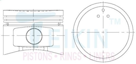 Поршень з пальцем (к-кт на двигун) 73.6/4cyl/1.5-1.5-2.8(ga14,g14ds) (12010-87a61), TEIKIN 44614-STD