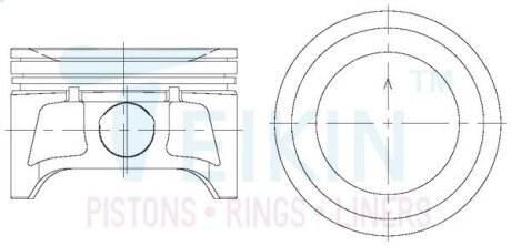 Поршни ремонт +1.00mm nissan qg18de TEIKIN 44682100