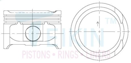 Поршень с пальцем STD (к-кт на двигатель) CR12DE TEIKIN 44705-STD