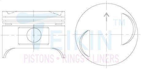 Поршень із пальцем +0.50мм (к-кт на двигун) g13b TEIKIN 45128-050
