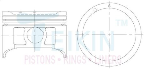 Поршни 84mm +1.00mm j20a suzuki grand vitara/sx-4 TEIKIN 45147100