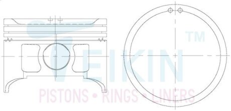 Поршни двигателя std j20a suzuki sx-4/grand vitara TEIKIN 45150STD