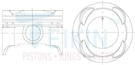 Поршни ремонт +0.50mm suzuki g16 TEIKIN 45601050