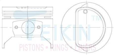 Поршни стандарт Toyota 2y TEIKIN 46119STD