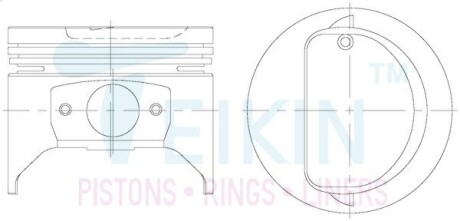 Поршень с пальцем (к-кт на двигатель) 86/4cyl/1.5-1.5-4(3y) (13101-73010), TEIKIN 46120-STD