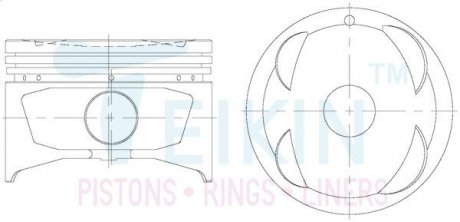 Поршень з пальцем (к-кт на двигун) 81/4cyl/1.2-1.5-3(4afe,4ag) (13101-16160), TEIKIN 46262-STD