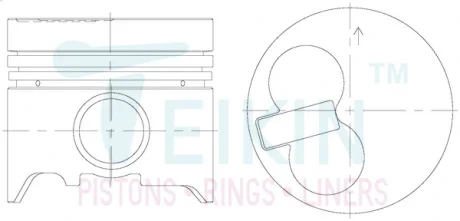 Поршни стандарт (std) (к-кт на мотор) toyota 2c-ii alfin TEIKIN 46264ASTD