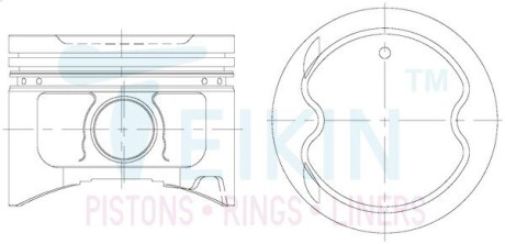 Поршень з пальцем (к-кт на двигун) 100/6cyl/2.0-2.0-4.0(1fz-fe) (13101-66020), TEIKIN 46270-STD
