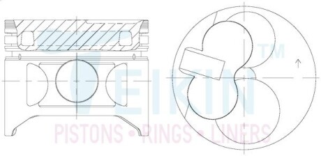 Поршень с пальцем (к-кт на двигатель) 99.5/4cyl/2-1.5-4(5l) (13101-54120), TEIKIN 46273-STD