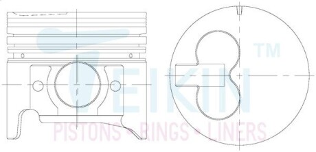 Поршень с пальцем (к-кт на двигатель) 74/4cyl/1.5-1.5-3(1n) (13101-55020), TEIKIN 46276-050