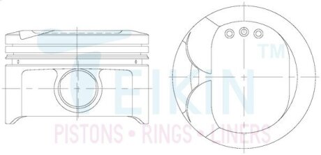 Поршні 79mm +0.25mm 4zz-fe Toyota corolla TEIKIN 46342025