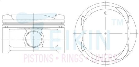 Поршни + 0.25mm Toyota Camry, РАВ-4, solara 2az-fe TEIKIN 46343025