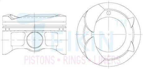 Поршень із пальцем std (к-кт на двигун) 2nz-fe TEIKIN 46354-STD