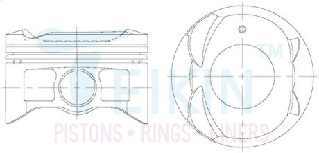 Поршень с пальцем STD (к-кт на двигатель) 1NZFE-II TEIKIN 46364-STD