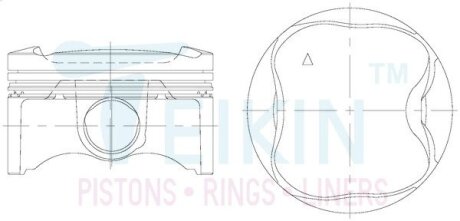 Поршни +0.25mm 2zr-fe 1,8l Toyota yaris, corolla, auris TEIKIN 46383025