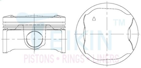 Поршень с пальцем STD (к-кт на двигатель) 2ZR-FXE TEIKIN 46398-STD