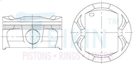 Поршні ремонт toyota 1ur-fe 4.6l lexus gx460, tlc200, tundra TEIKIN 46399050