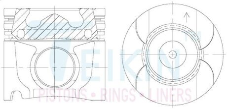 Поршни ремонт toyota 1cd-ftv alfin gallery TEIKIN 46680AG100