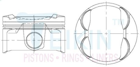 Поршні ремонт +0.25mm Toyota 2ar-fe Camry, lexus es TEIKIN 46693025