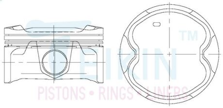 Поршни ремонт 1gr-fe c 2009-- TEIKIN 46703025