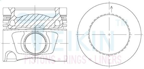 Поршни ремонт +0.50mm vag 2.0tdi TEIKIN 48222AG050