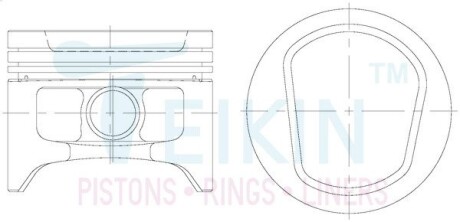 Поршень с пальцем (к-кт на двигатель) aea/aee/ahs/alm (ks: 94 553 600), TEIKIN 48607-050