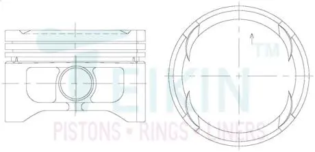 Поршень с пальцем +0.50мм (к-кт на двигатель) afh/afk/ahw TEIKIN 48608-050