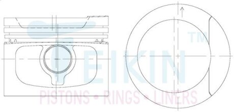 Поршень з пальцем +0.50 мм (к-кт двигуна), VAG AAM, ADF, DS, EX, RP TEIKIN 48609-050