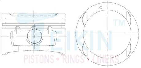 Поршни стандарт gm dohc 1.6l TEIKIN 49102STD