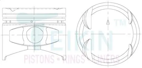 Поршни ремонт hyundai g4dm TEIKIN 51114050