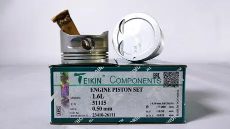 Поршень с пальцем (к-кт на двигатель) 76.5/4cyl/1.2-1.2-2.5(1.6l,matrix 1.6) (23410-26111), TEIKIN 51115-050