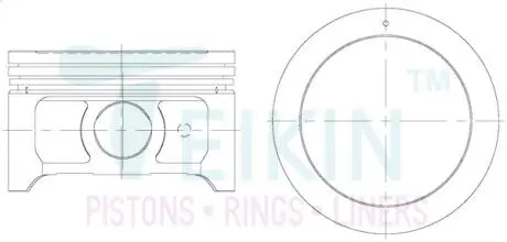 Поршень 0.50 delta 2.7l TEIKIN 51124050