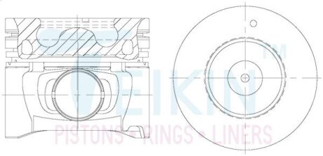 Поршні +0.25mm d4eb 2,2 diesel santa fe TEIKIN 51605AG025