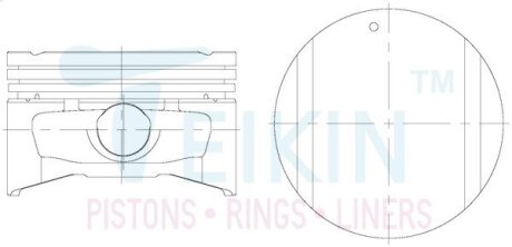 Поршні ремонт +0.50мм kia carnival 2.5l TEIKIN 52105050