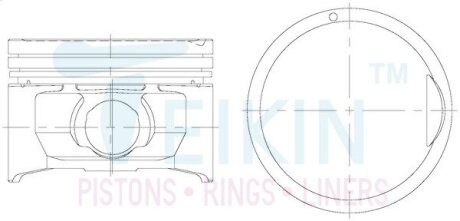 Поршні ремонт +0.50mm kia rio 1.3 TEIKIN 52654050