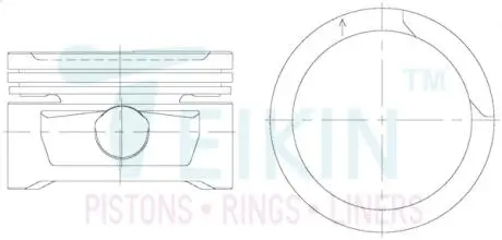 Поршень з пальцем (к-кт на двигун) 1.6 lz (mahle:011 08 00), TEIKIN 56109-050