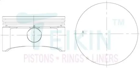 Поршень с пальцем (к-кт на двигатель) x18xe (ks: 99 741 601), TEIKIN 56113-STD